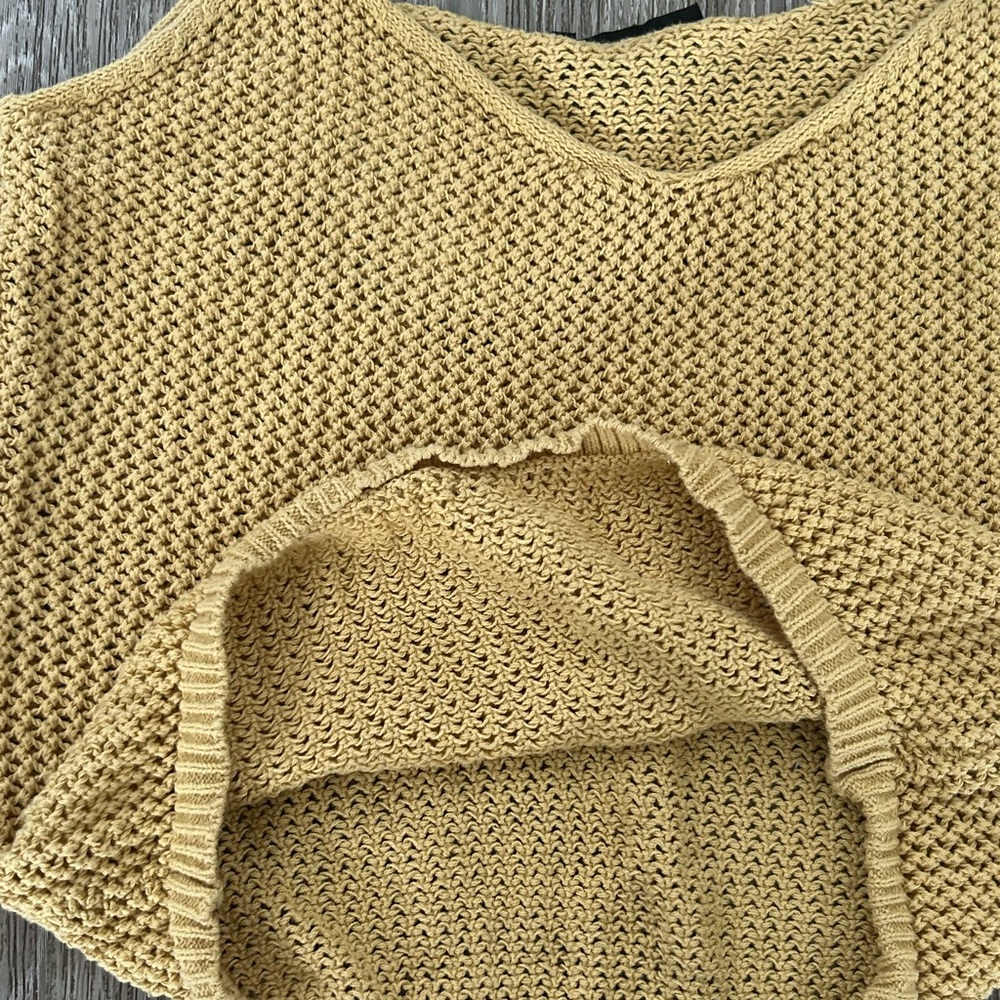 Dynamite Knit cropped Tank Top -size XS golden yellow -100% cotton - Picture 4 of 9